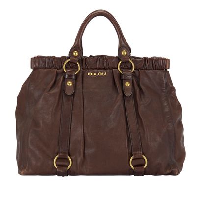 Miu Miu Gathered Large Tote, front view